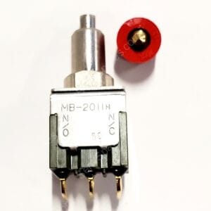 MB2011SS2G30-BC | PUSHBUTTON SWITCH STANDARD THROUGH HOLE RIGHT ANGLE ROUND BUTTON REDPC PIN