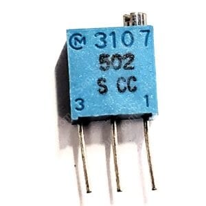 PV37Y502C01B00 | 5 KOHMS 0.25W 1/4W PC PINS THROUGH HOLE TRIMMER POTENTIOMETER CERMET 12.0 TURN TOP ADJUSTMENT