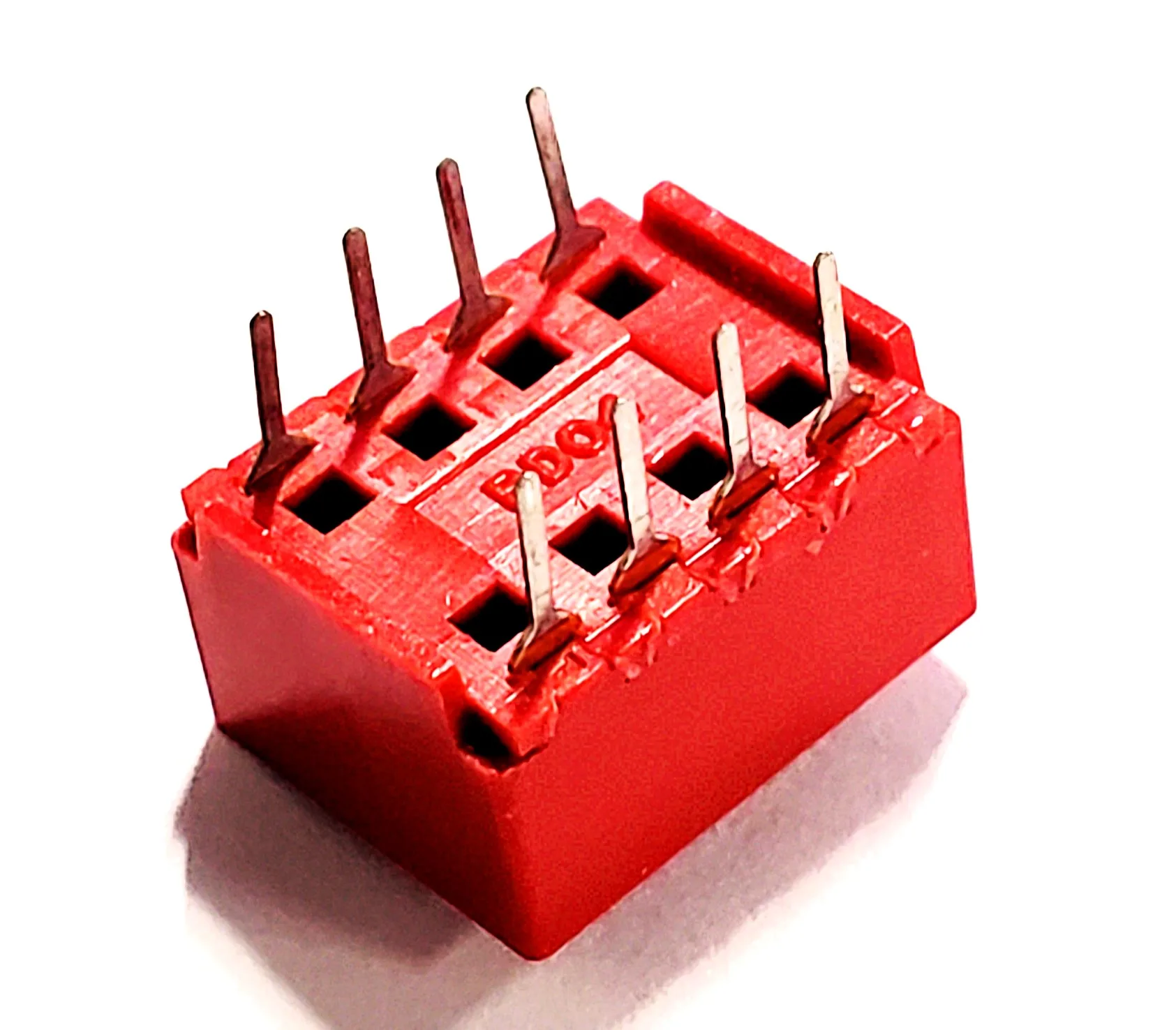 BD04 | DIP SWITCH SPST 4 POSITION THROUGH HOLE SLIDE ACTUATOR 100MA 5VDC RAISED PC PIN - Image 3