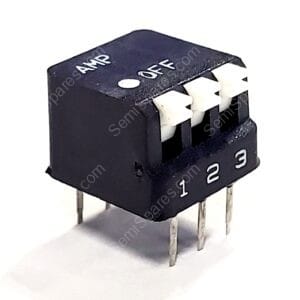 5435802-2 | DIP SWITCH SPST 3 POSITION THROUGH HOLE RIGHT ANGLE PIANO ACTUATOR 25MA 24VDC
