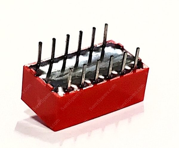 76SB06T | DIP SWITCH SPST 6 POSITION THROUGH HOLE ROCKER ACTUATOR 150MA 30VDC RAIDED PC PIN RED - Image 4