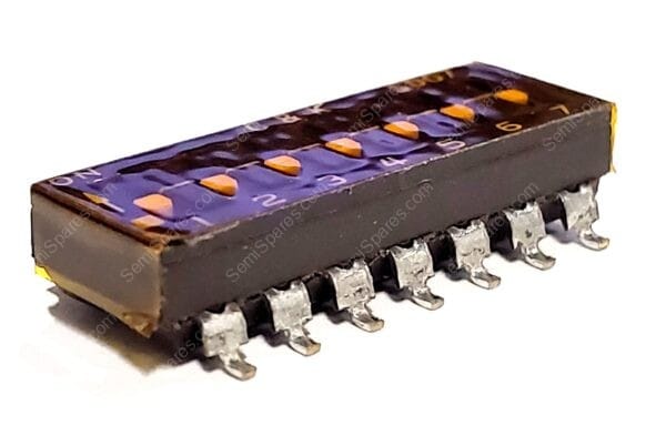 SD07H0SK | DIP SWITCH SPST 7 POSITION SURFACE MOUNT SLIDE ACTUATOR 100MA 25VDC FLUSH RECESSED GULL WING - Image 2