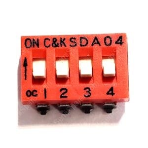 SDA04H1SKD | DIP SWITCH SPST 4 POSITION SURFACE MOUNT SLIDE ACTUATOR 25MA 24VDC RAISED GULL WING