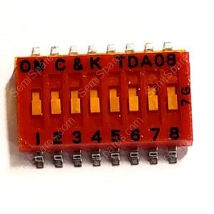 TDA08H0SK1 | DIP SWITCH SPST 8 POSITION SURFACE MOUNT SLIDE ACTUATOR 25MA 24VDC FLUSH RECESSED GULL WING