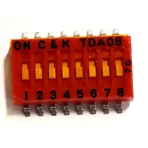 TDA08H0SK1 | DIP SWITCH SPST 8 POSITION SURFACE MOUNT SLIDE ACTUATOR 25MA 24VDC FLUSH RECESSED GULL WING