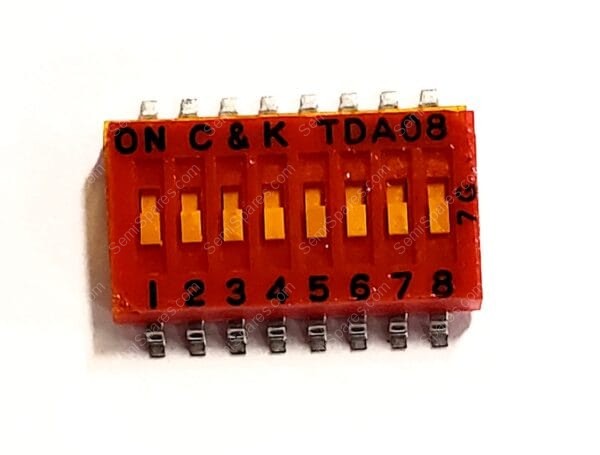 TDA08H0SK1 | DIP SWITCH SPST 8 POSITION SURFACE MOUNT SLIDE ACTUATOR 25MA 24VDC FLUSH RECESSED GULL WING