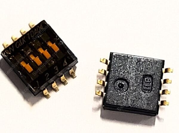 TDA04H0SB1 | DIP SWITCH SPST 4 POSITION SURFACE MOUNT SLIDE SCTUATOR 25MA 24VDCFLUSHED RECESSED GULL WING - Image 4