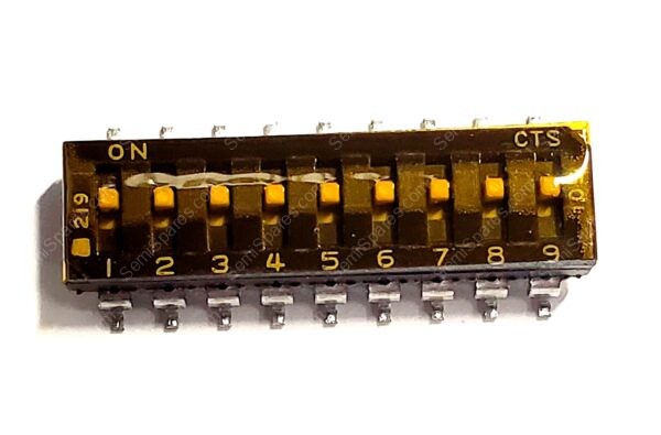 219-9MST | DIP SWITCH SPST 9 POSITION SURFACE MOUNT SLIDE SCTUATOR 100MA 20VDC RAISED GULL WING