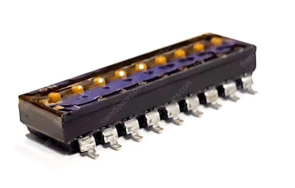 219-9MST | DIP SWITCH SPST 9 POSITION SURFACE MOUNT SLIDE SCTUATOR 100MA 20VDC RAISED GULL WING - Image 2