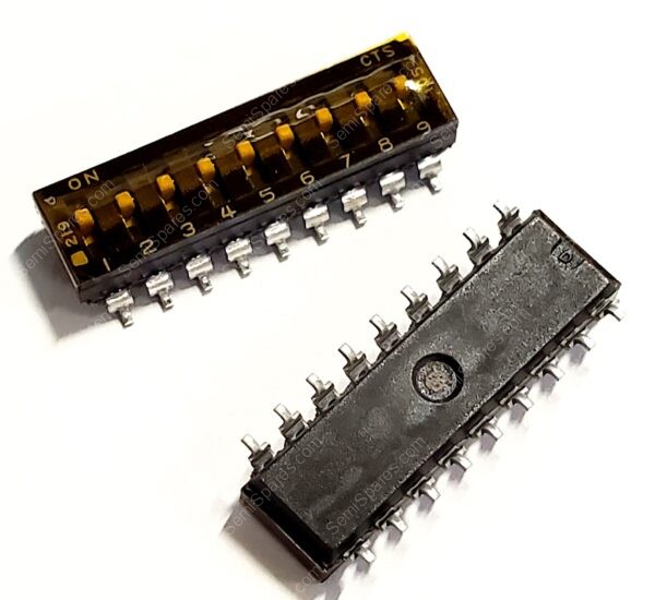 219-9MST | DIP SWITCH SPST 9 POSITION SURFACE MOUNT SLIDE SCTUATOR 100MA 20VDC RAISED GULL WING - Image 4