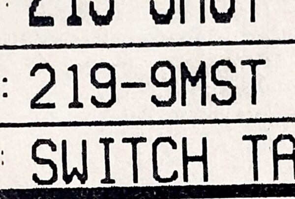 219-9MST | DIP SWITCH SPST 9 POSITION SURFACE MOUNT SLIDE SCTUATOR 100MA 20VDC RAISED GULL WING - Image 5