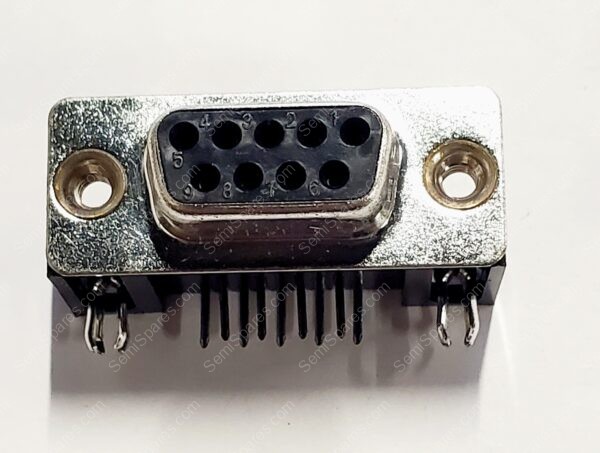 K22X-E9S-N | 9 POSITION D-SUB RECEPTACLE FEMALE SOCKETS CONNECTOR HOUSING SHELL RIGHT ANGLE BOARD LOCK 30V BLACK - Image 2