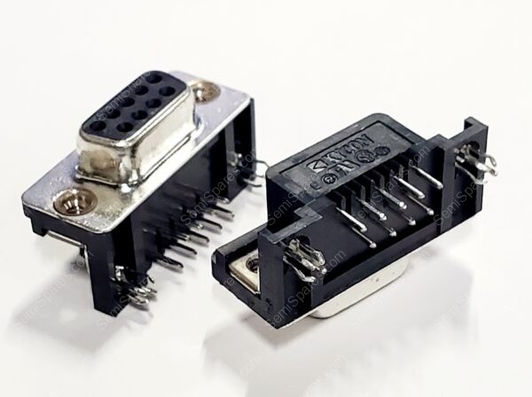 K22X-E9S-N | 9 POSITION D-SUB RECEPTACLE FEMALE SOCKETS CONNECTOR HOUSING SHELL RIGHT ANGLE BOARD LOCK 30V BLACK - Image 4