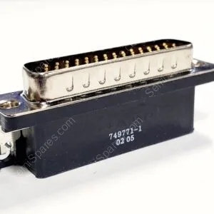749771-1 | 44 POSITION D-SUB, HIGH DENSITY PLUG MALE PINS CONNECTOR THROUGH HOLE SOLDER BLACK BOARD LOCK