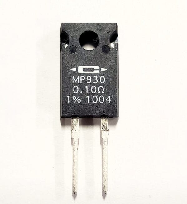 MP930-0.10-1% | 100 MOHMS 1% 30W THROUGH HOLE RESISTOR TO-220-2 FULL PACK MOISTURE RESISTANT NON-INDUCTIVE THICK FILM