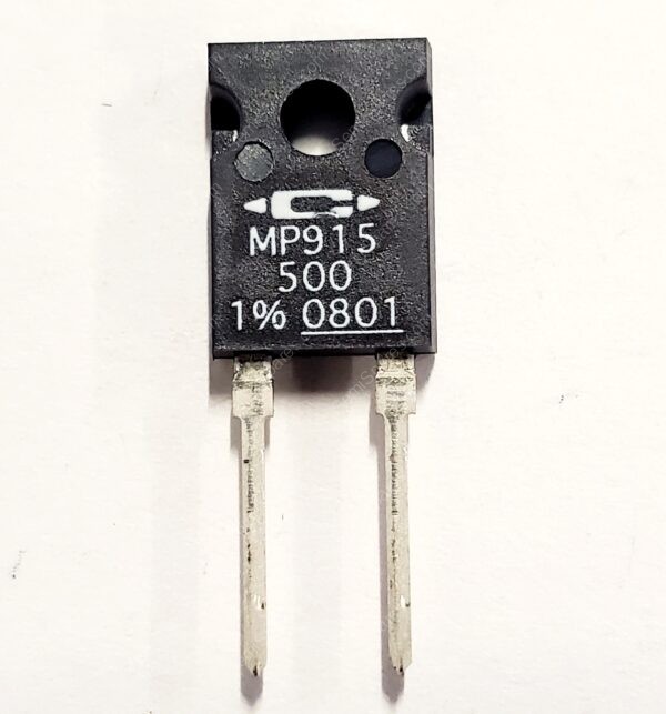 MP915-500-1% | 500 OHMS 1% 15W THROUGH HOLE RESISTOR TO-126-2 MOISTURE RESISTANT NON INDUCTIVE THICK FILM