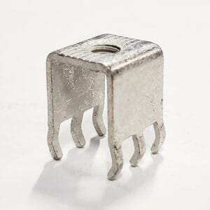 8196 | 6 PIN SCREW TERMINAL POWER TAP 10-32 THROUGH HOLE SNAP FIT  (NO SCREWS)