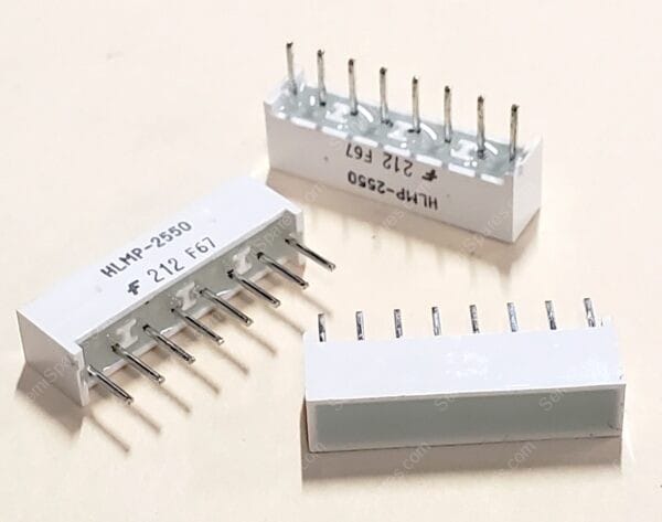HLMP2550 | LED CIRCUIT BOARD INDICATOR BAR SINGLE SIP GREEN 2.2V 90MA RECTANGLE WITH FLAT TOP 19.05MM X 3.81MM THROUGH HOLE - Image 3