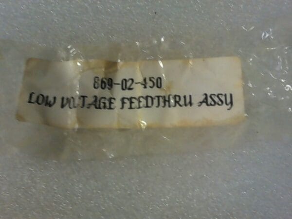 869-02-450 | LOW VOLTAGE FEEDTHRU ASSY - Image 3