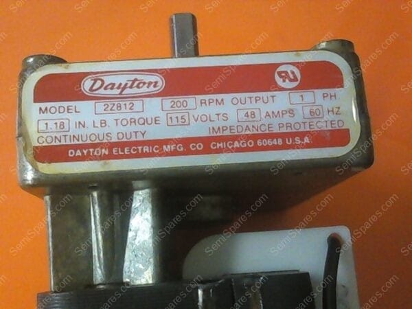 MO-0730-00 | MOTOR, DAYTON 200RPM, ULTRATECH, 2Z812 - Image 3