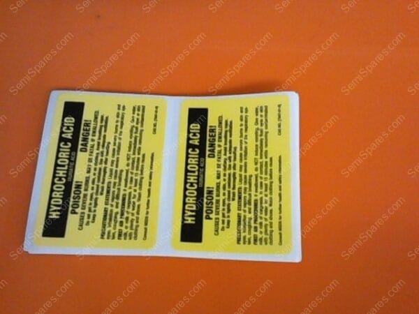 GU-5130-00 | LABEL,7A-7274P,HYDROCHLORIC ACID - Image 2