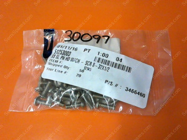 92945 | PAN HEAD SLOTTED #8-32 X 1/2" PN/92945 (PACK OF 50) - Image 3