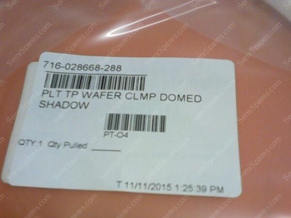 716-028668-288 | PLT TP WAFER CLMP DOMED SHADOW - Image 4