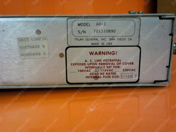 701510890 | UNIT CONFIG SOFTWARE Q HARDWARE G MODEL AC-2 - Image 3
