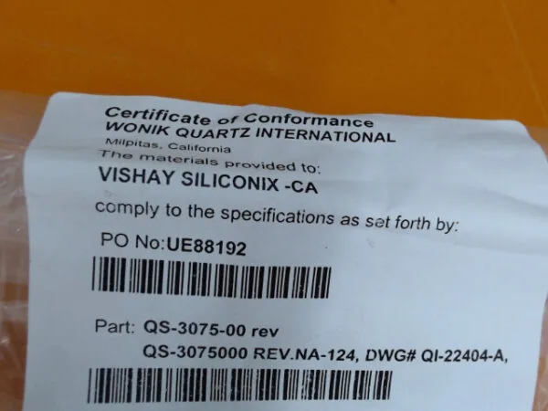 QS-3075-00 | QTZ SHEATH,SAG DETECT, QI-22404,SIC TUBE - Image 3