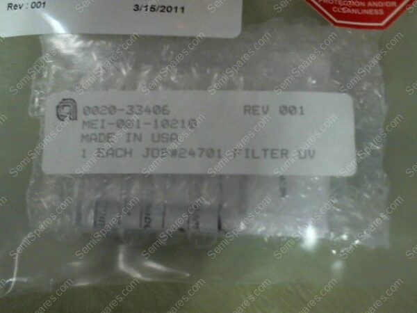 0020-33406 | FILTER,UV,PUMPING PLATE - Image 3