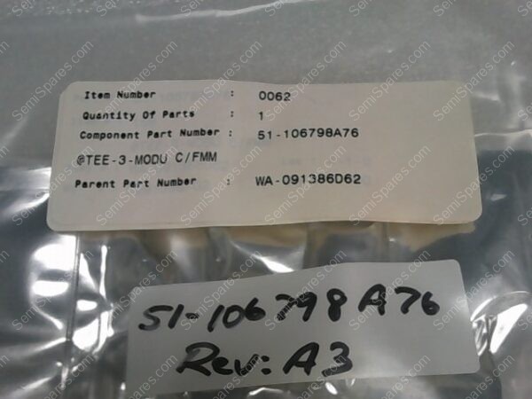 51-106798A76 | TEE-3-MODU C/FMM, PARENT PART NUMBER: WA-091386D62 - Image 3