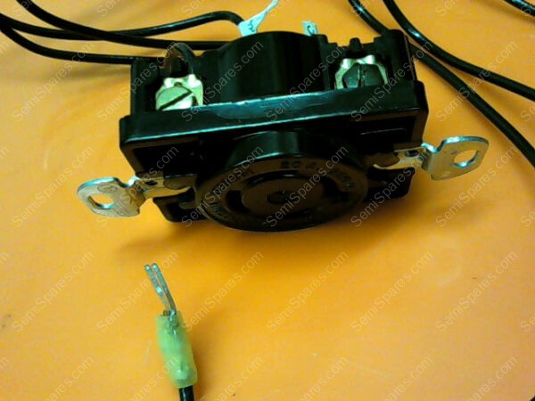 20A-250V | HUBBELL BLACK LOCKING RECEPTACLE, 20 AMPS, 250VAC VOLTAGE 20A-250V - Image 4