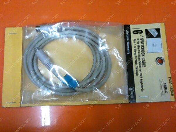 PKM-6606B | CABLE CONNECTION SWHITCHBOX CABLE 6 PIN MINI DIN (MALE/MALE) FOR PS/2 KEYBOARDS PINS 1-6 WIRED STRAIGHT THROUGH - Image 2