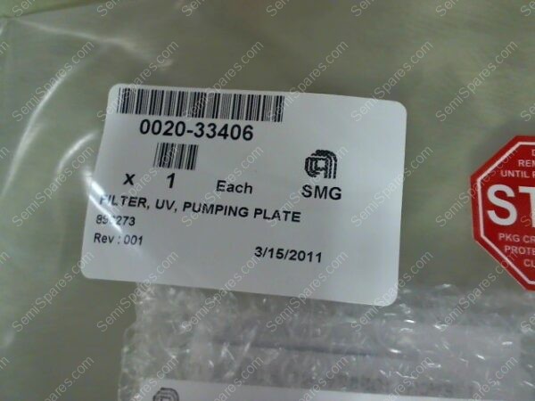 0020-33406 | FILTER,UV,PUMPING PLATE - Image 4