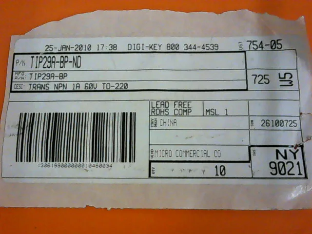 TIP29A-BP | MCC TIP29A -  NPSN 1A 60V TO-220 (PK OF 9 - Image 3