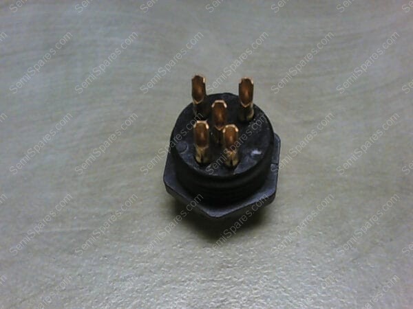 668-002347-005 | Connector, mini hex, male panel receptacle w/hex nut, solder cup, 5 pin contact - Image 5