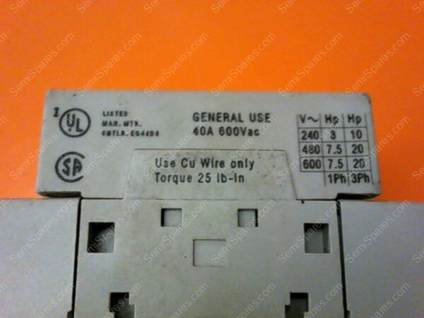 AB 194E-E40-1753B | ALLEN BRADLEY 194E-E40-1753B - Image 5