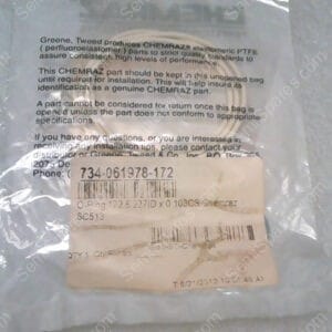 734-061978-172 | O-Ring,172,8.237ID x 0.103CS Chemraz SC513