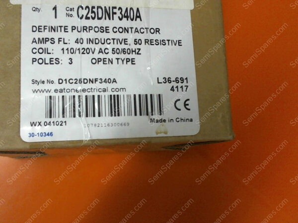 CD-1010-00 | DEFINITE PURPOSE CONTACTOR, 3-POLE, 40 AMP, 110/120V, AC 50/60HZ - Image 6