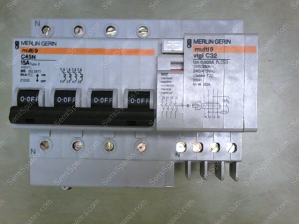 C45N-C32 | MERLIN GERIN MULTI9 C45N 15A 415V 4 POLE WITH VIGI C32 220/380V - Image 4