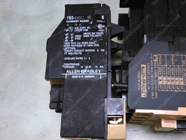 100-A18NJ3 | ALLEN BRADLEY CAT 100-A18NJ3 SERIES B With 193-BSC 15 B - Image 4