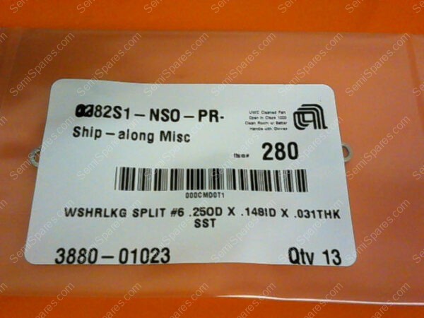 3880-01023 | WSHRLKG SPLIT #6 .250D X .148ID X .031THK SST 3880-01023 (PKG OF 13)