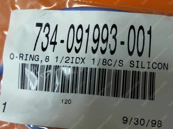 734-091993-001 | O-RING,8 1/2IDX 1/8C/S SILICON - Image 2