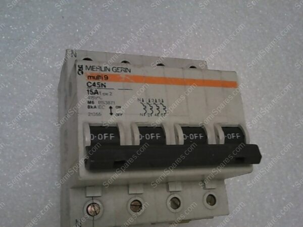 C45N | CIRCUIT BREAKER 4 POLE, 15A, 415V~ 50/60HZ - Image 4
