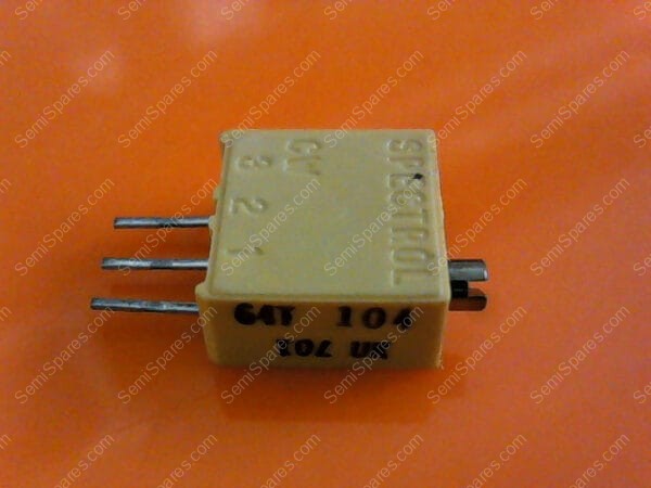 64T104 | 3/8" SQUARE CERMET POTENTIOMETER 25-TURN 1/2W - Image 6