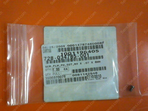 728-034785-001 | SCR, FLH, SST, M4 X. 07 X 8MM - Image 3