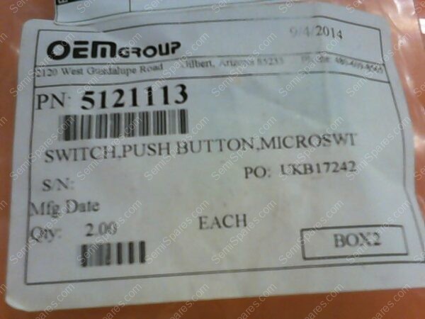 SW-0041-00 | 5121113, SWITCH, PUSHBUTTON - Image 2
