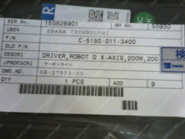C-5150-011-3400 | DRIVER,ROBOT D X-AXIS,200W - Image 3