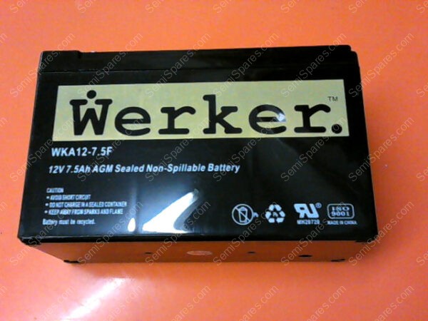 WKA12-7.5F | WERKER WKA12-7.5F AGM SEALED NON-SPILLABLE BATTER - Image 4