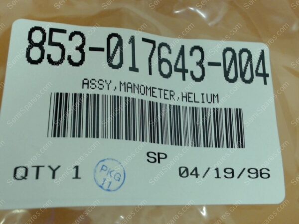 853-017643-004 | ASSY,MANOMETER,HELIUM - Image 5